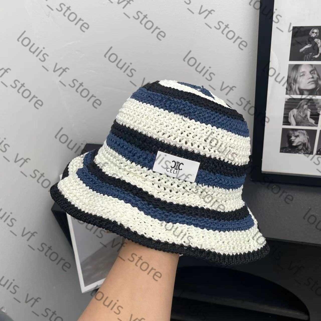 Hat Hollow and Breathable Showcasing Face Small Outdoor Outing Bucket Fashionable Contrasting Color Sun Shading Protection H250411