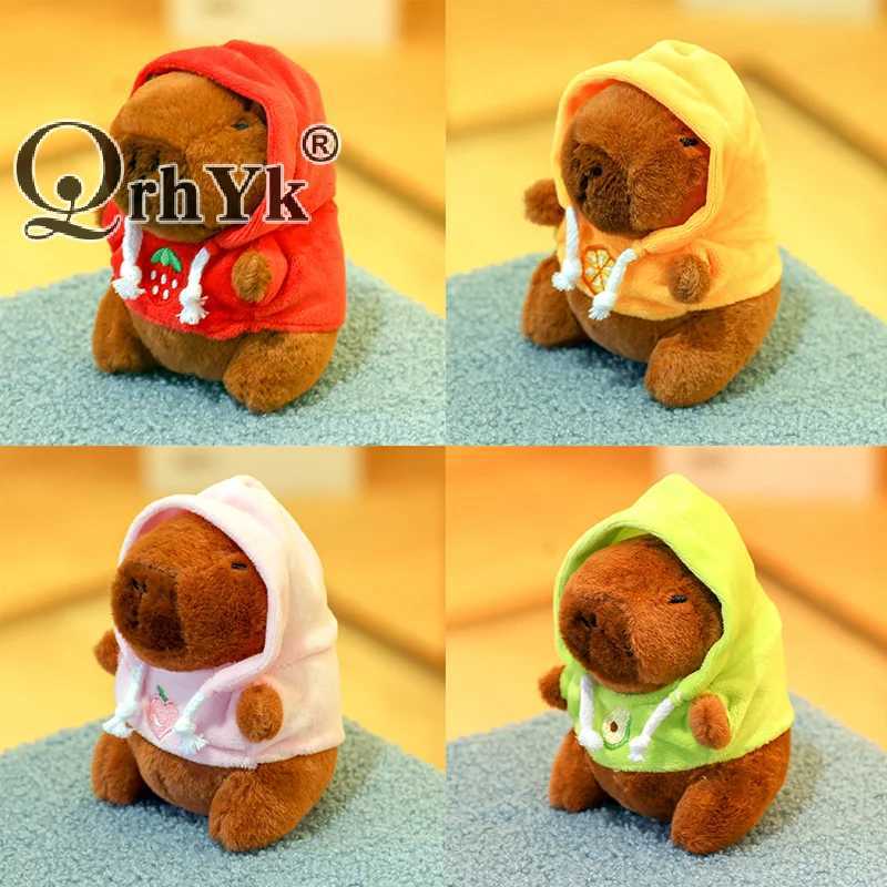 Cartoon Capybara Plush Keychain Bag Pendant Hanging Decoration Cute Stuffed Doll Desktop Toy Decoration Car Keychain Childrens Gift W250411