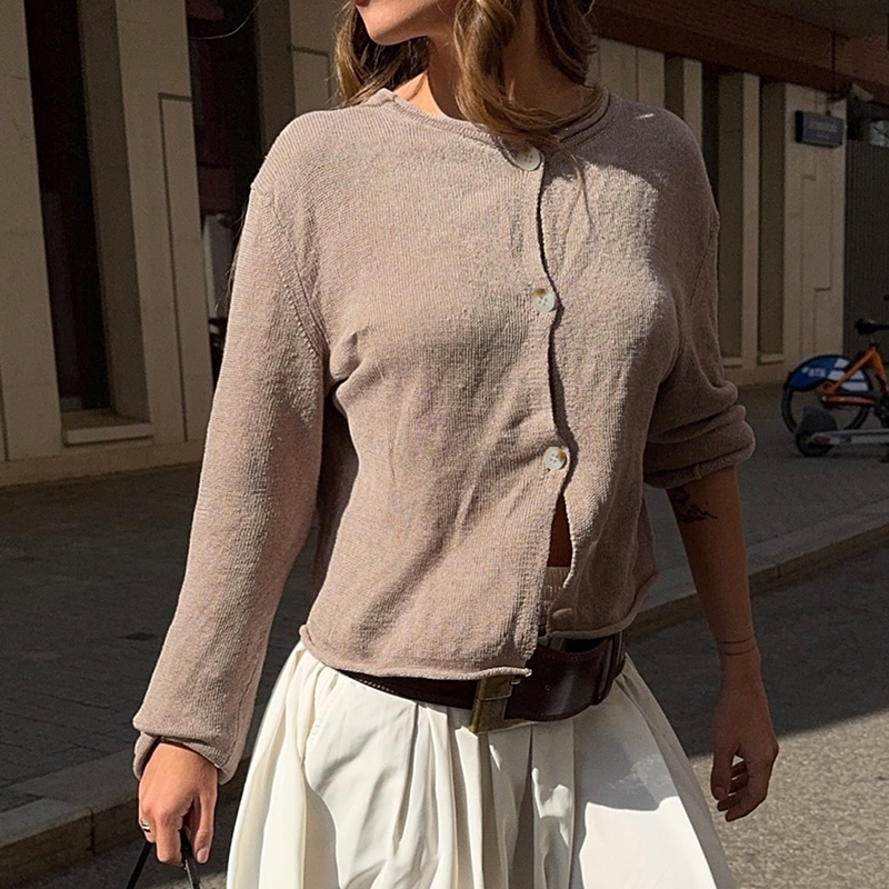 Casual Streetwear Style Womens Tunic with Rounded Collar All Season Wear-------NBJ095