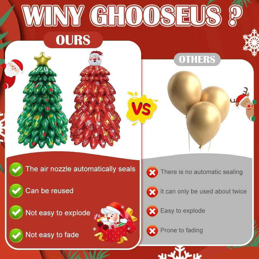 Christmas Large Inflatable Christmas Tree Helium Balloon for Christmas Eve Theme Party Supplies New Year Background Outdoor Decorations Y251111