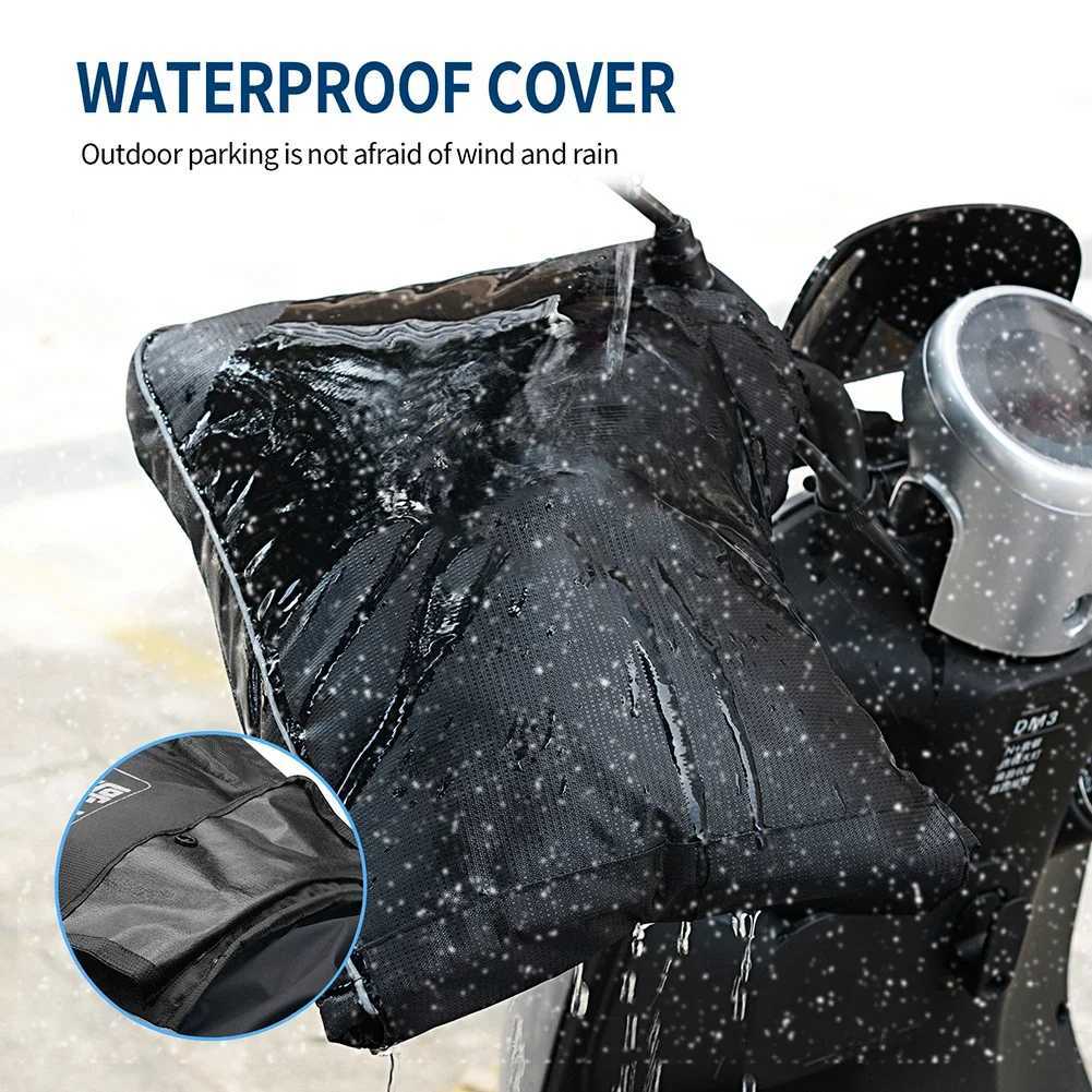 Motorcycle Thick Warm Handlebar Muff Waterproof Scooter Grip Handle Bar Muff Winter Protective Warmer Thermal Cover Gloves S25118{category}