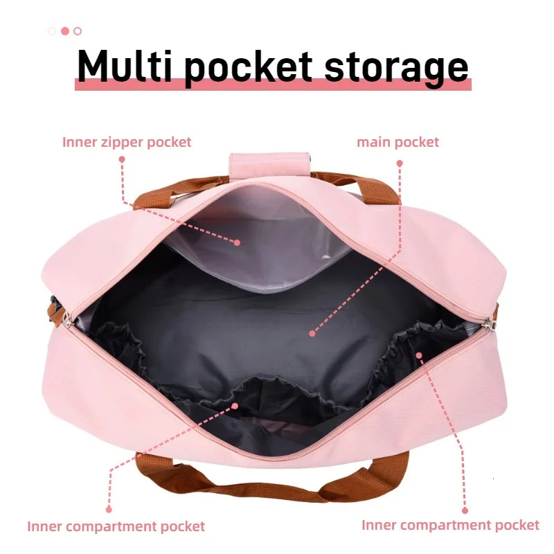 Fashionable Contrasting Sports Handbag Large Capacity with Independent Shoe Cabinet Suitable for Travel Luggage Fitness Bags 251110