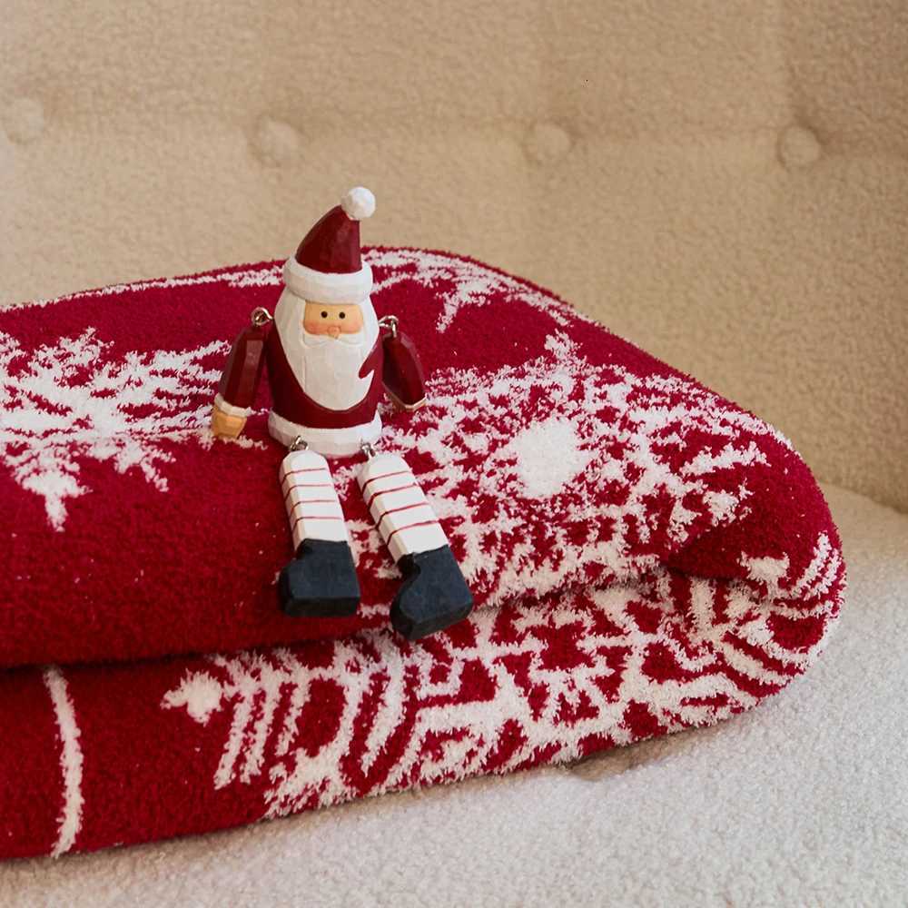 Snowflakes Blanket Soft Microfiber Knit Pinetree Houndstooth Christmas Decor Warm Throw Blanket for Couch Sofa Chair Bed 51x63in C251111