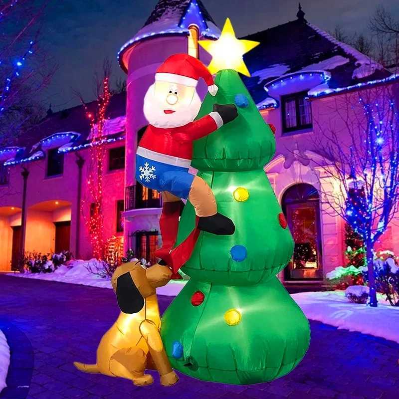 Christmas 18M Christmas Decoration Inflatable Toys Santa Claus LED Lights Indoor Outdoor Inflatable Model Toy Xmas Gift Yard Party Props Y251111