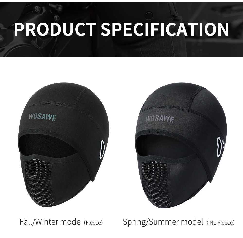 WOSAWE Cold Weather Motorcycle Balaclava Face Mask for Men Windproof Thermal Winter Scarf Ski Mask Women Warmer Hood for Cycling S251110