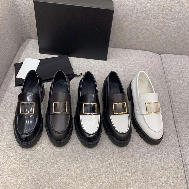 designer quilted loafers Dress Shoes 100% real leather Women Loafers Moccasin Flat Shoes Quilted With Gold Hardware Luxury Platform Size 35-42 designer box