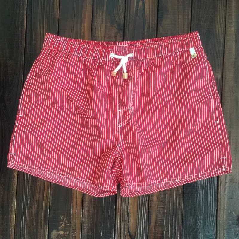 Mens clothing 2023 beach pants mens beach vacation white striped shorts hot spring swimsuit liningW250410