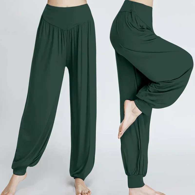 Womens elastic loose casual cotton soft yoga sports dance pants are comfortable and breathableW250411