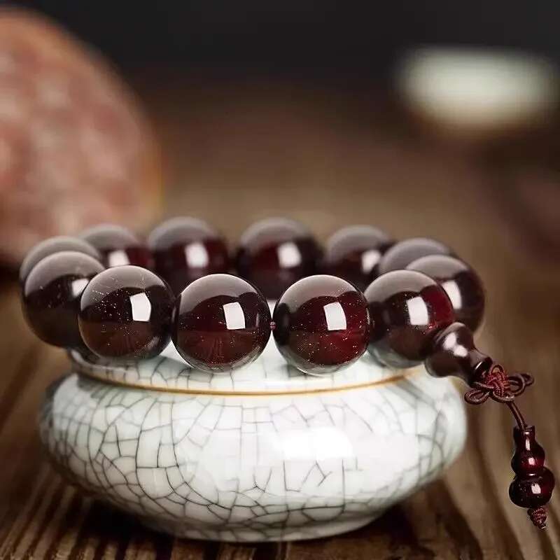 Indian Small Leaf Rosewood Women's Men's High-Density Old Material Genuine Buddha Beads Bracelet Wenwan Rosary