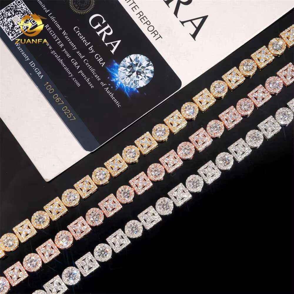 Factory Direct High Quality Moissanite Jewelry 925 Silver Fashion Women Iced Out Diamond Bracelet