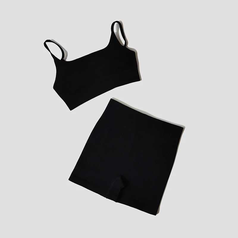 WAREBALL seamless yoga set womens cut top bra legs 2PCS womens fitness gym workout shorts sportswear gym setW250411