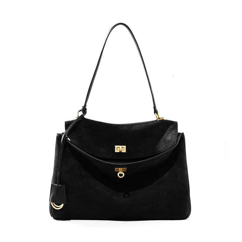 2025 Rodeo Genuine Leather Underarm Bag, Suede Nubuck Cowhide, Commuter High-End Large Capacity Women's Tote Bag