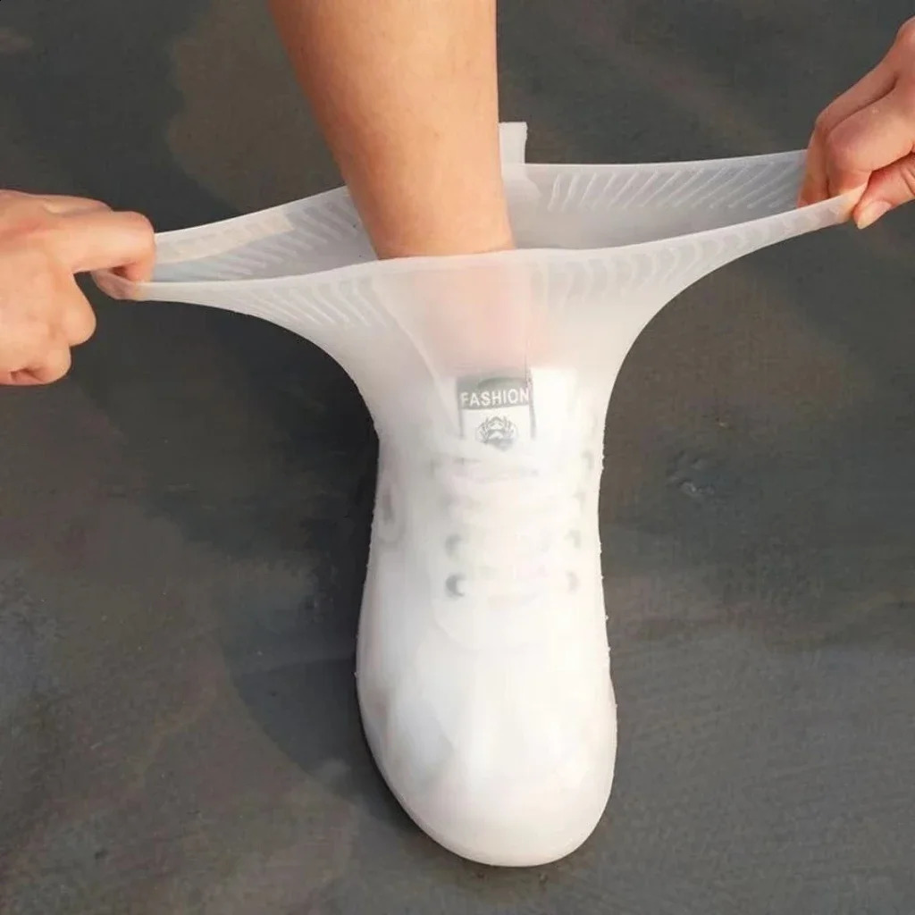 Reusable Non-slip Rain Boots Waterproof Shoes Covers Rubber Rain Boot Covers for Outdoor Use Gear Household Merchandises Home 250410