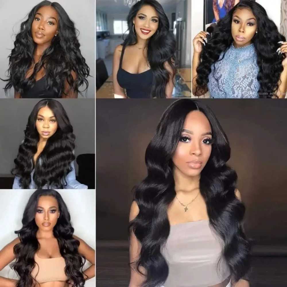 No Leave Out V Part Body Wave Wigs 200 Density Upgrade Brazilian Hair 32 Inches 100 Human Hair Easy Install Natural Women HairT251111