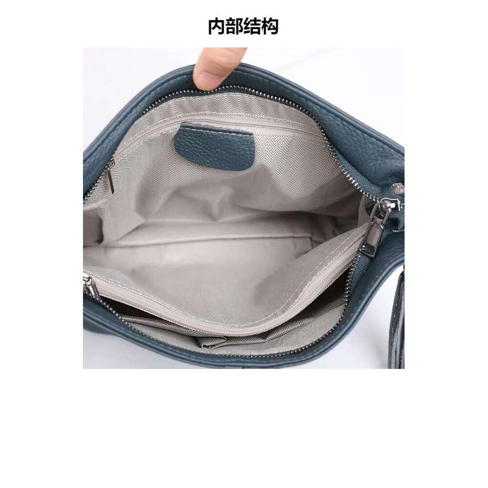 Head Layer Cow Women's Genuine Leather Shoulder Bag, Ladies' Large Capacity Handbag, Underarm High Quality Casual Tote