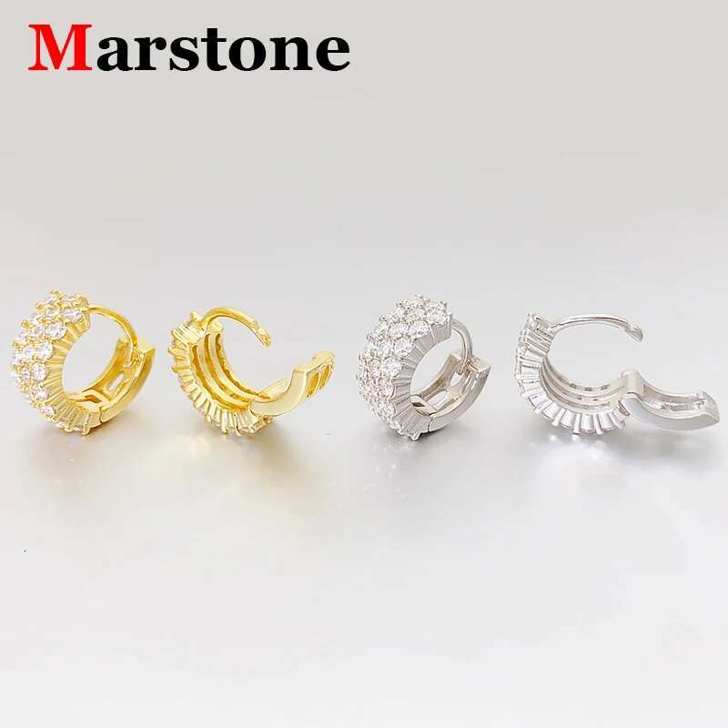 Full Moissanite Diamond Womens Studs Earrings Hoop Hiphop Top Quality 925 Sterling Silver Diamond Earring New for Women Men