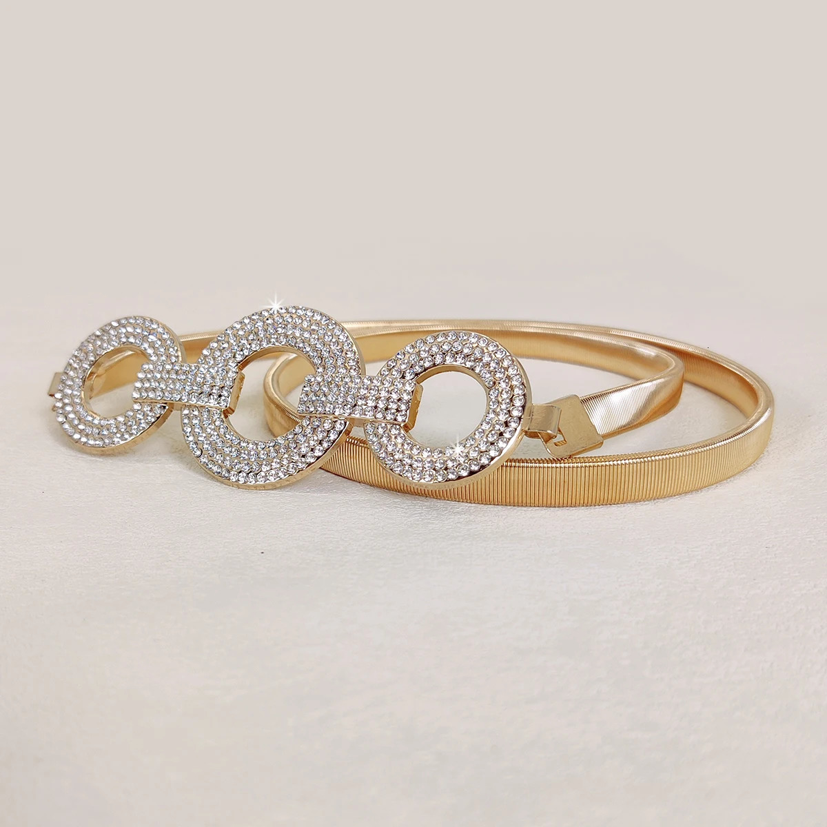 Elastic Gold Chain Belt Female Waist Punk Y2K Silver Metal Rhinestone Belts For Women High Quality Golden Waistband 251110