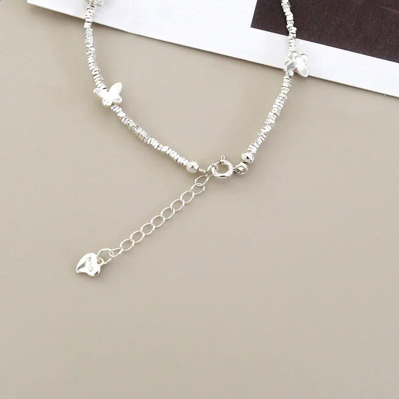 ASHIQI 925 sterling silver butterfly bracelet Broken Silver Womens Daily bracelet 250409