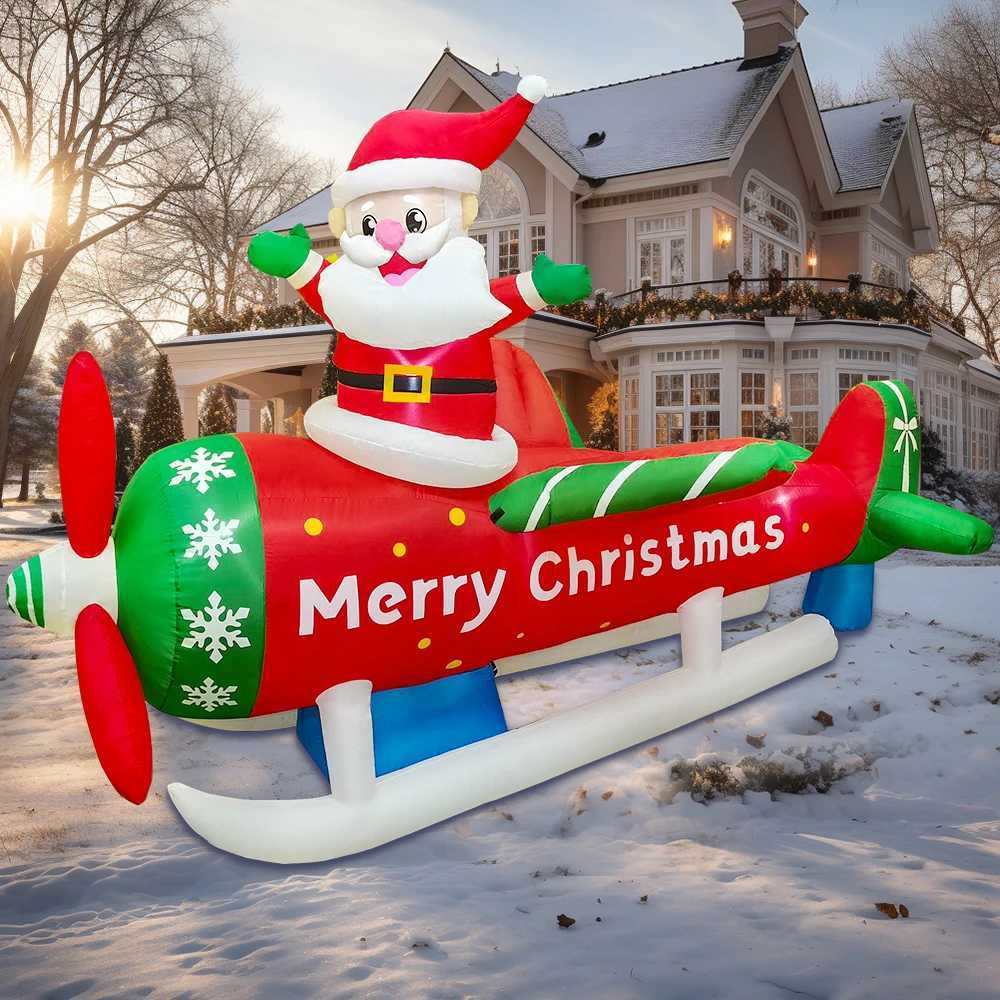 Christmas Hot Inflatable Snowman Santa Claus Merry Christmas Tree Arch Home Outdoor Decoration LED Light New Year Party Decor Gifts Y251111