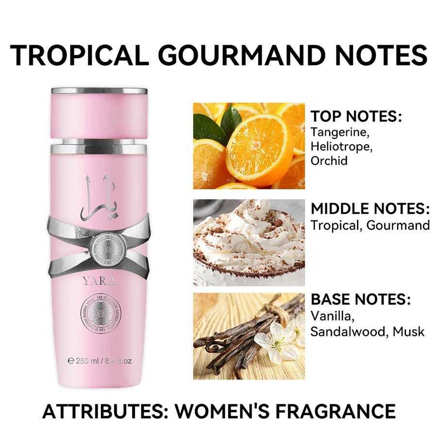 250ML 8.4FL. OZ Amber Vanilla Yarra perfume Enduring Food perfume spray Arab perfume Female Gift W250411
