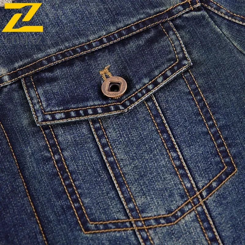 Mens Cotton Clothing Autumn and Winter Casual Loose Padded Thickened Outdoor Camping Lapel Coat Mens Fashion Denim Jacket 251105