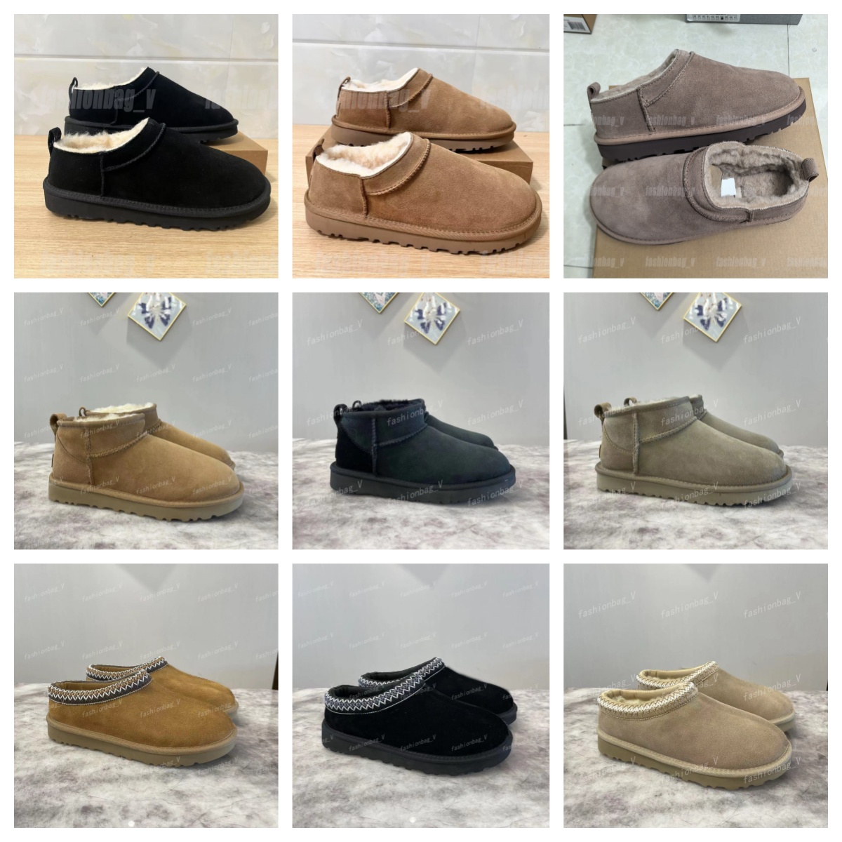 2025 New Designer Classic Ultra Mini Boots Snow Micro Boot Women Men Fur Sheepskin Tasman Tazz Slippers