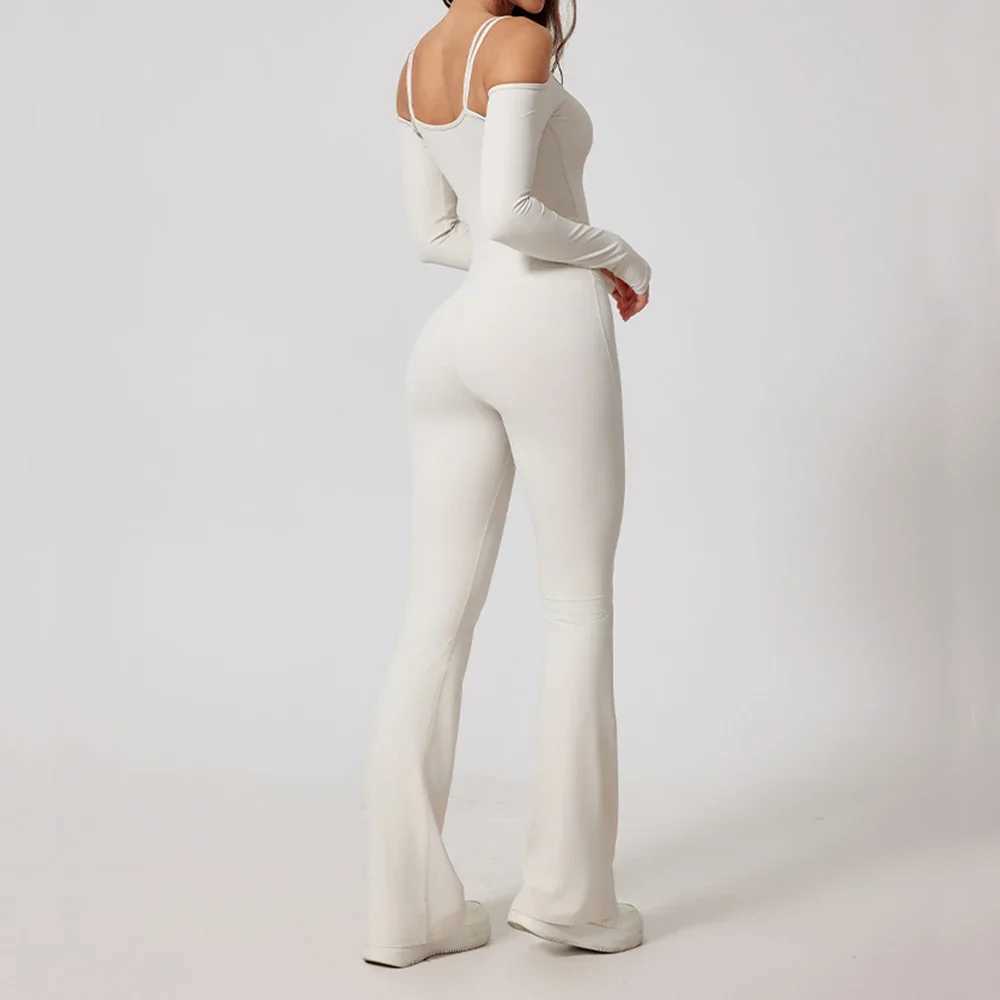 Yoga jumpsuit womens gym fitness bodysuit sportswear womens sportswearW250411