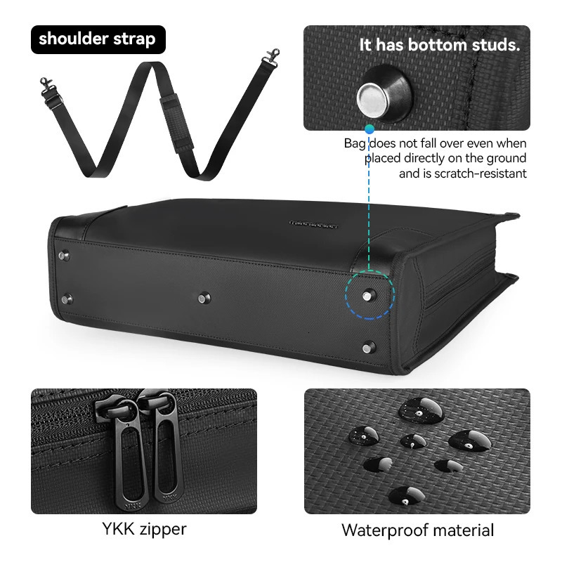 Mark Ryden Office Bussiness Computer Bag crossbody bags Briefcases High Quality leather bag men office bag 251106