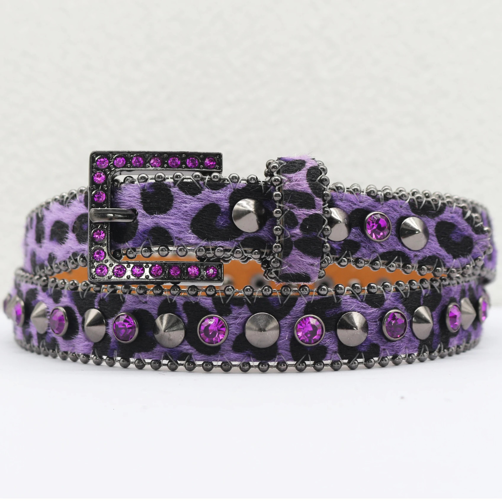 Fashionable European and American style high-end belt Y2K rhinestone belt alloy buckle rhinestone decorative belt 251110