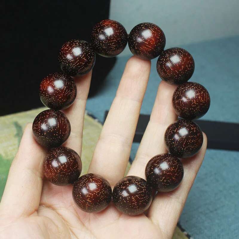 Factory Wholesale Rhino Horn Rosewood Single Circle Full Star Buddha Bead Bracelet High-Density Men and Women Small Leaf Wen