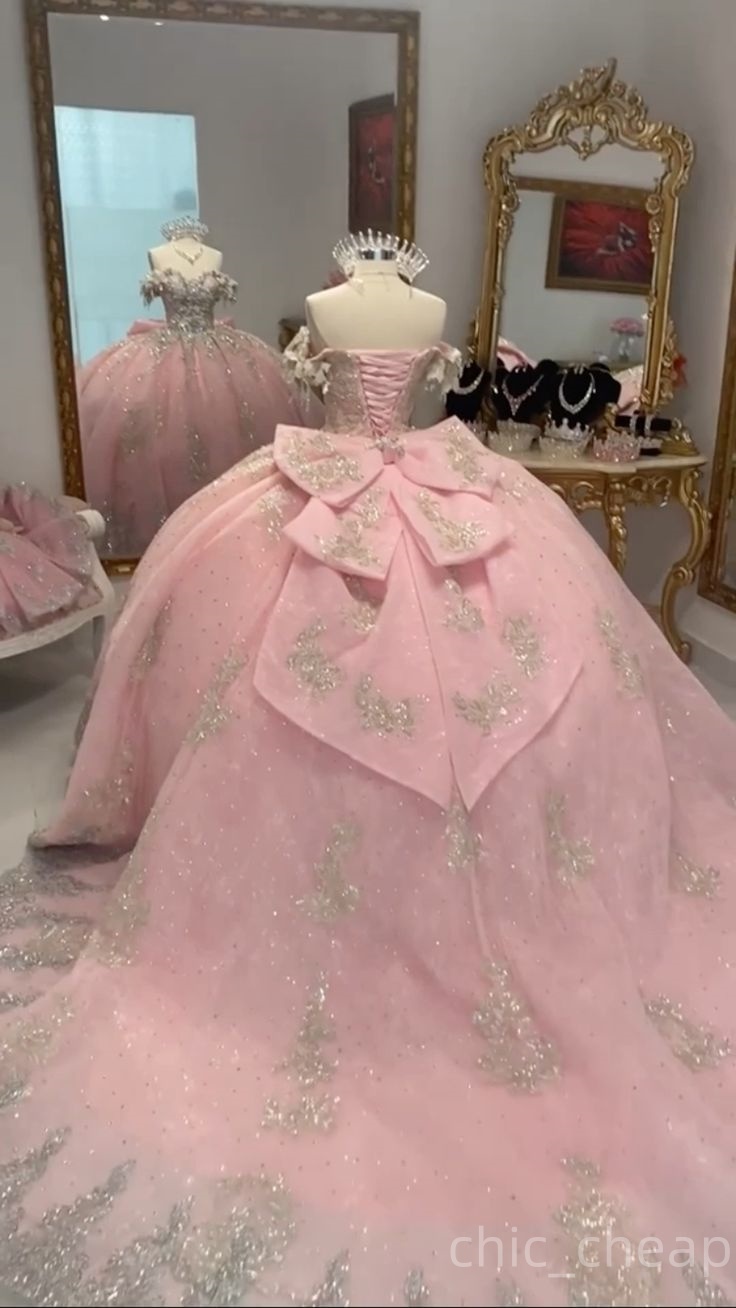Pink Debutante Quinceanera Dresses Floral Lace Sweetheart Beaded Tulle Elegant Ball Gown Elegant Lace Birthday Party Dress Sweet 16 Prom Gowns Dress