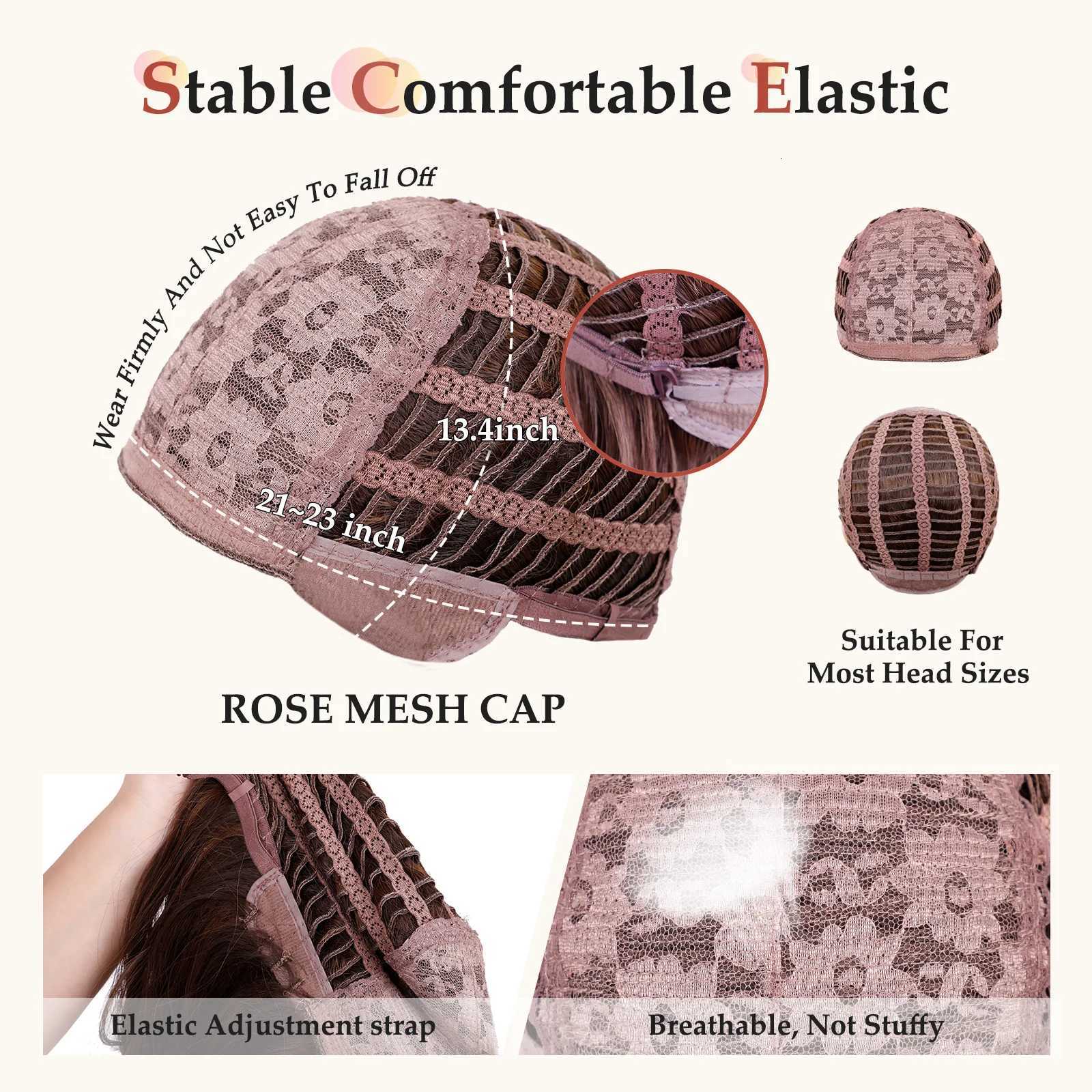 Black Highlight Pink Synthetic Wig with Bangs Long Straight Black Highlight Red Wig For Women Cosplay Party Christmas Wig 26inchT251111