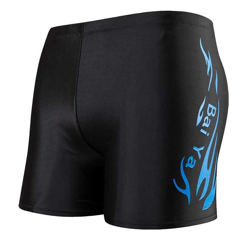 Mens elastic swimsuit beach swimsuit sports shorts surfing summer swimsuit boxing shorts swimsuitW250410