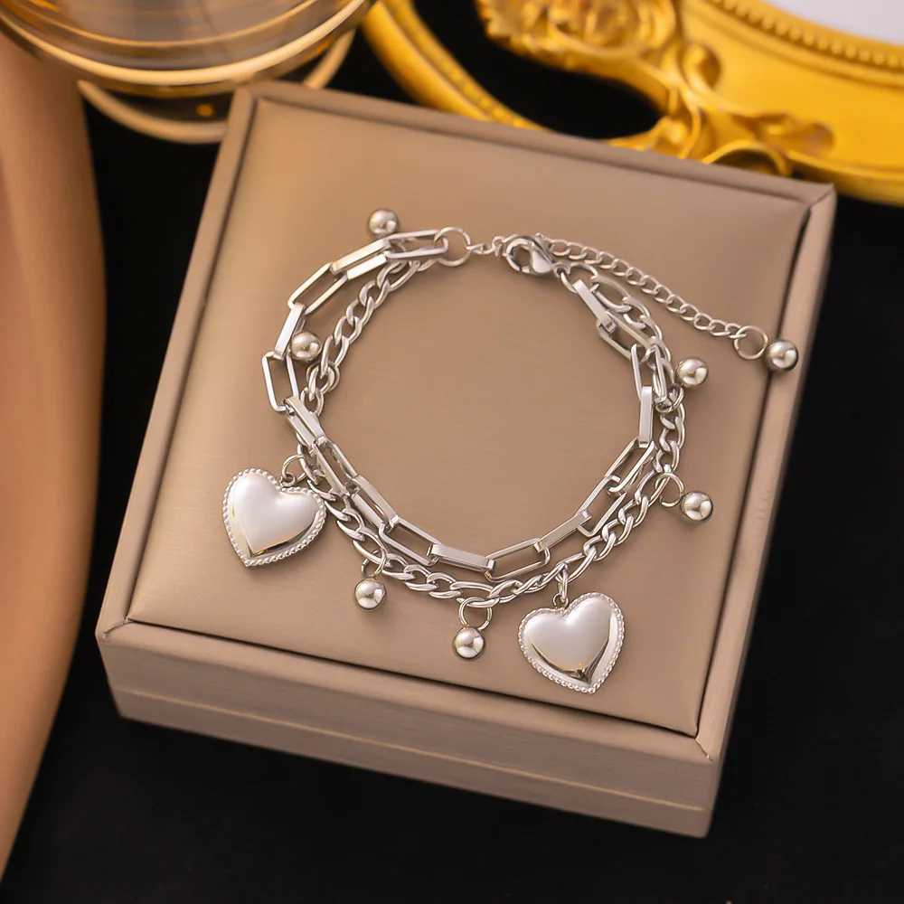1PC Womens Fashion Trend Multi layered Steel Ball Bean Love Bracelet Travel Date Banquet Party Festival Dressing Gifts-2061C250410