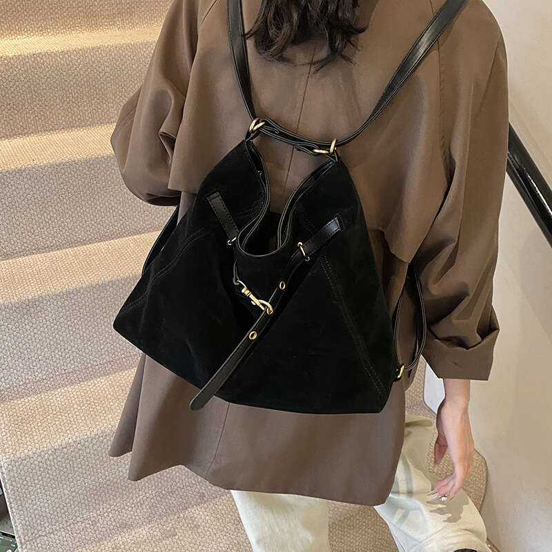 2025 Simple large capacity belt decoration women backpack tote bag wholesale new casual versatile fashion clothing