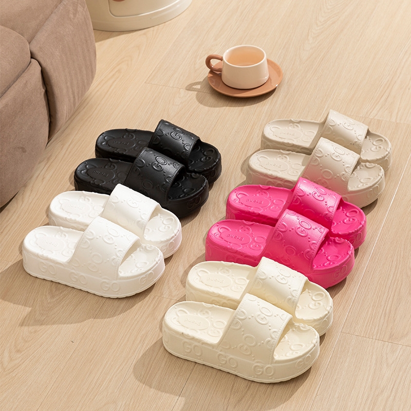 free shipping designer slippers for womens 2025 new thick sole height increasing and comfortable anti slip outdoor slippers size 35-40 for daily wear