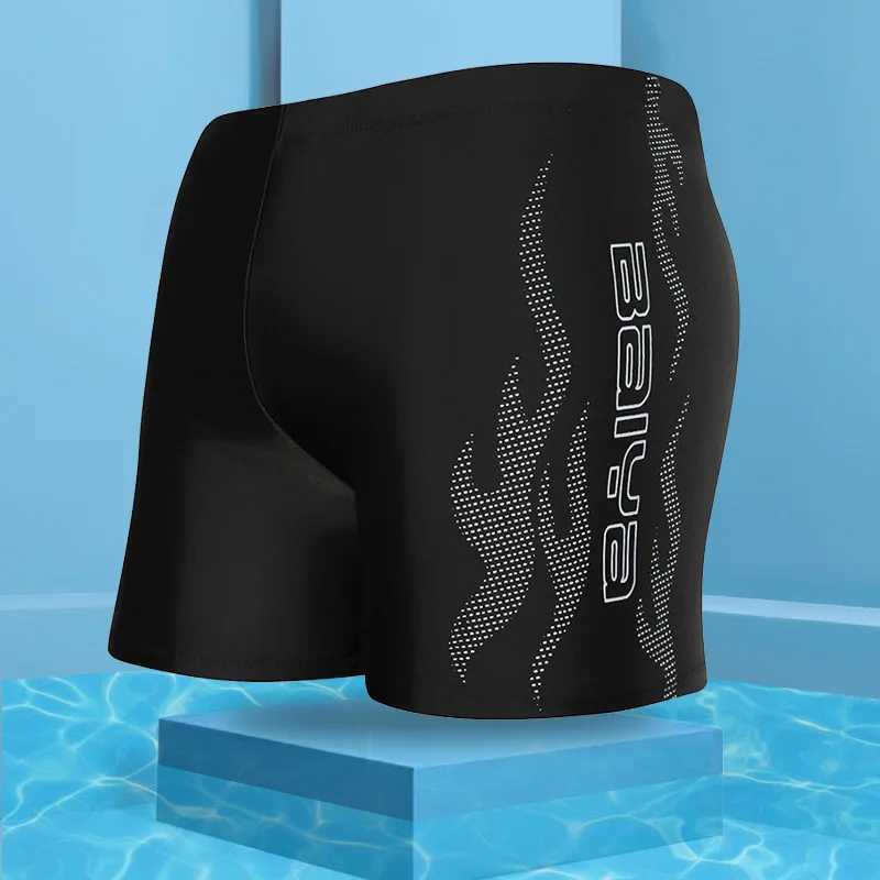 Mens elastic swimsuit beach swimsuit sports shorts surfing summer swimsuit boxing shorts swimsuitW250410