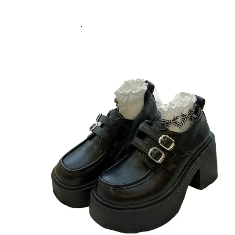 Womens Shoes 2025 Mary Janes Womens High Heel Platform Dress Pumps Women Bow Tie Buckle Strap High Heel Shoes Ladies Zapatos 251106