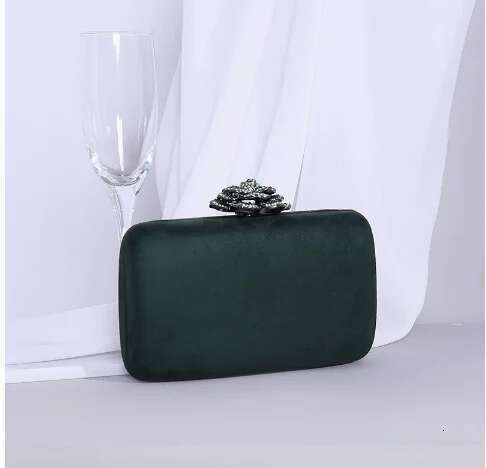 New Winter Veet Dia Wer Lock Elegant Evening Bag Designer Purse Wedding Chain Clutch