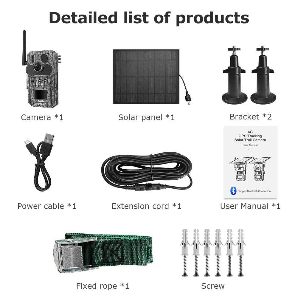 High definition 4K solar powered 4G intelligent GPS positioning hunting camera waterproof animal camera supports outdoor monitoring and temperature X2