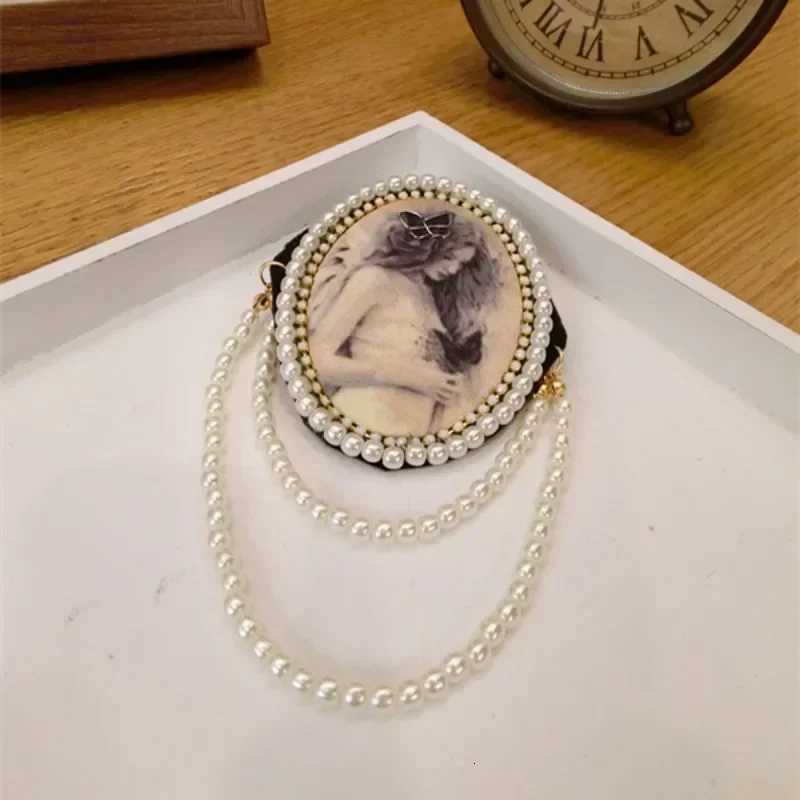 Luxury Korean Fashion Crystal Pearl Tassel Brooch Fabric Bowknot Badge Lapel Pins for Women Shawl Scarf Buckle Corsage Jewelry Y251111