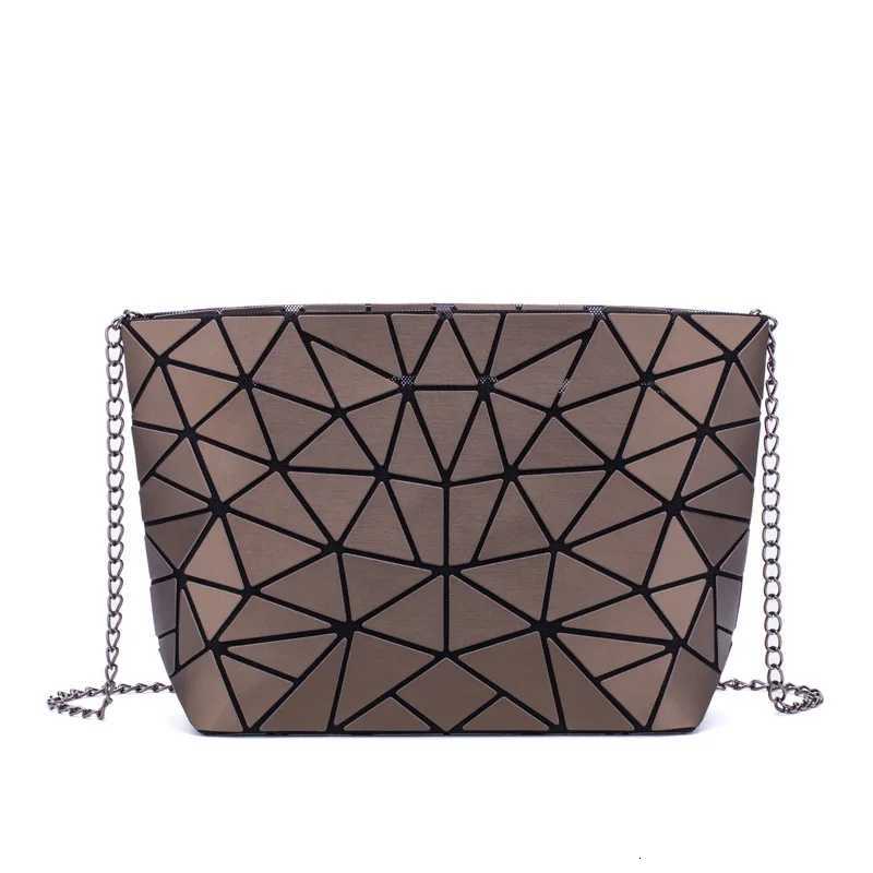 Ladies geometric diamond crossbody bag matte single-shoulder bags large-capacity chain foldable small handbagT251110