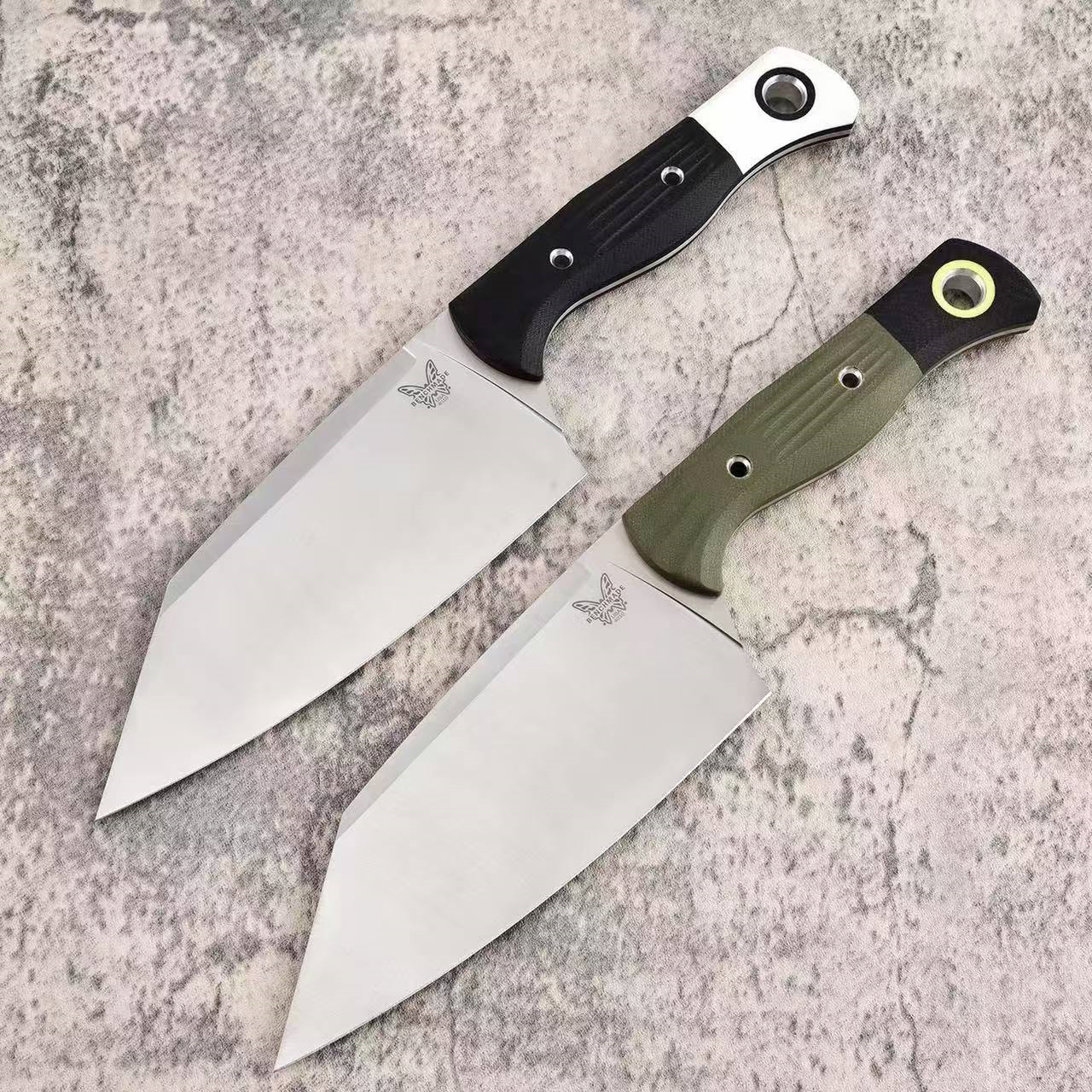 4010BK-01 Fixed Blade Kichen Knife 154CM Blade Full Tang G10 Handle Outdoor Hunting Fishing Straight Knives with ABS Sheath