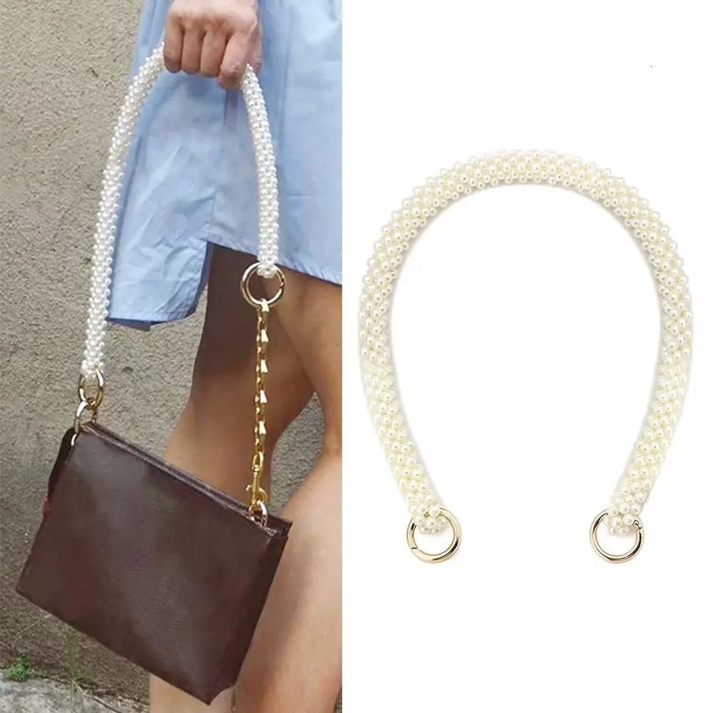 Accessories Bag Straps Replacement Shoulder Bag Chain Metal Braided Chain Shoulder Bag Strap Pearl Bag Chain Bag Accessories 251110
