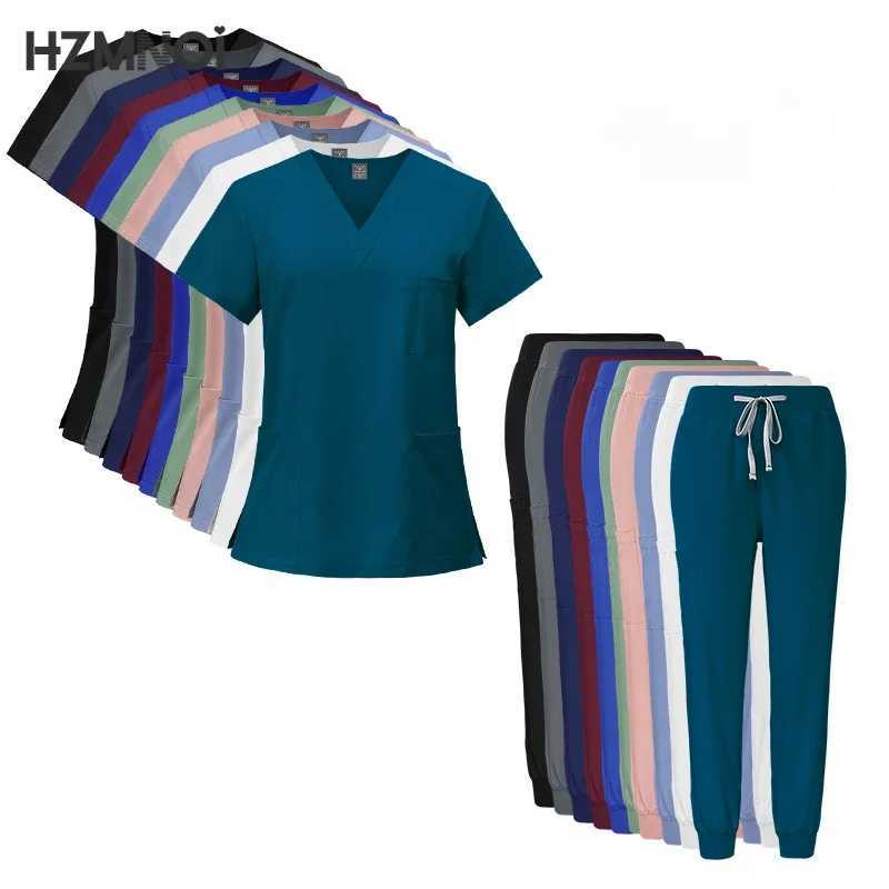Scrubs Women Unisex Doctor Nurse Work Clothes Hospital Clinical Medical Scrub Sets Men Operating Room Surgical Uniform X250410