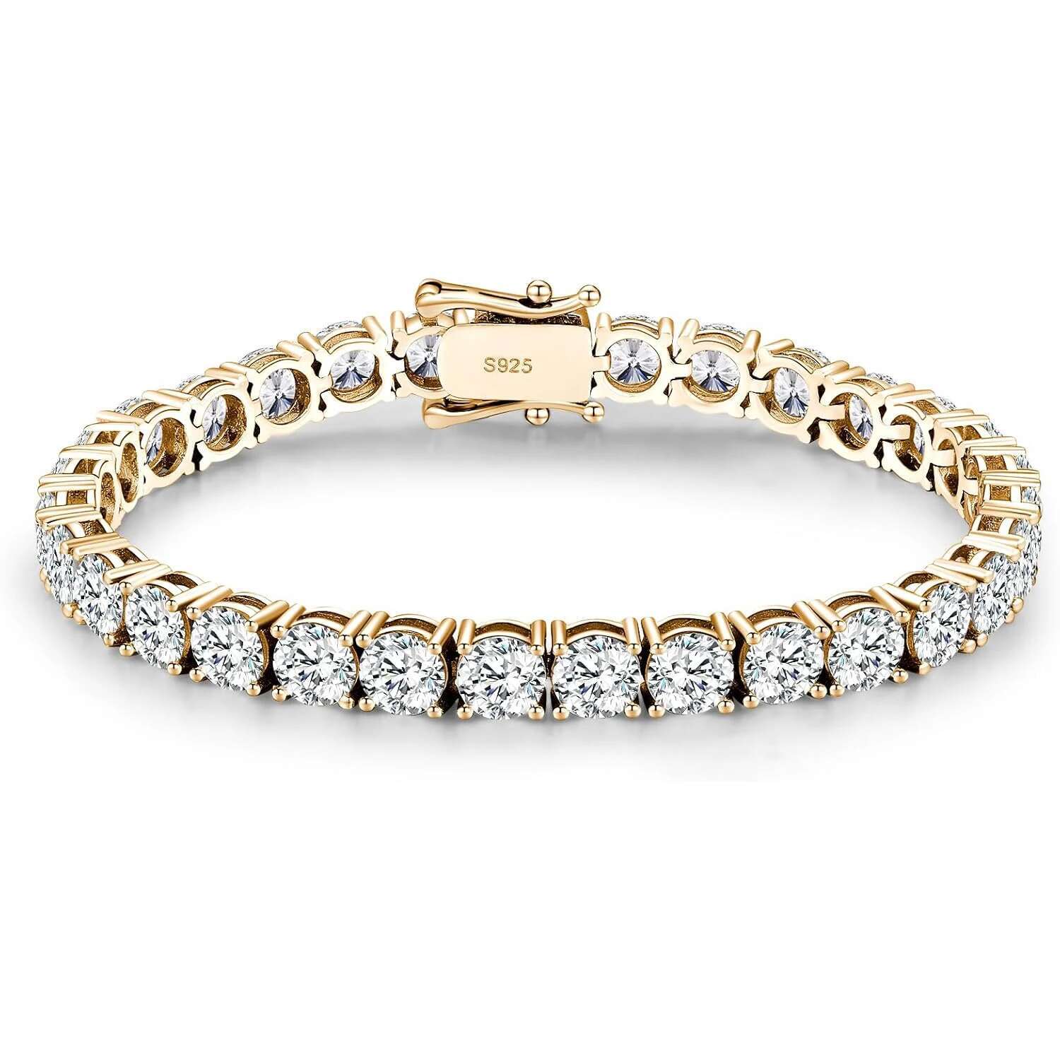 Luxury 4MM Tennis Bracelet for Women Men Full Moissnaite Laboratory Diamond S925 Silver Wedding Jewelry GRA Certificate