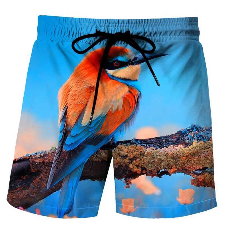 Interesting duck shaped beach shorts for men 3D printed animal board shorts for sports gym swimming relay swimsuit homme cool ice shortsW250410