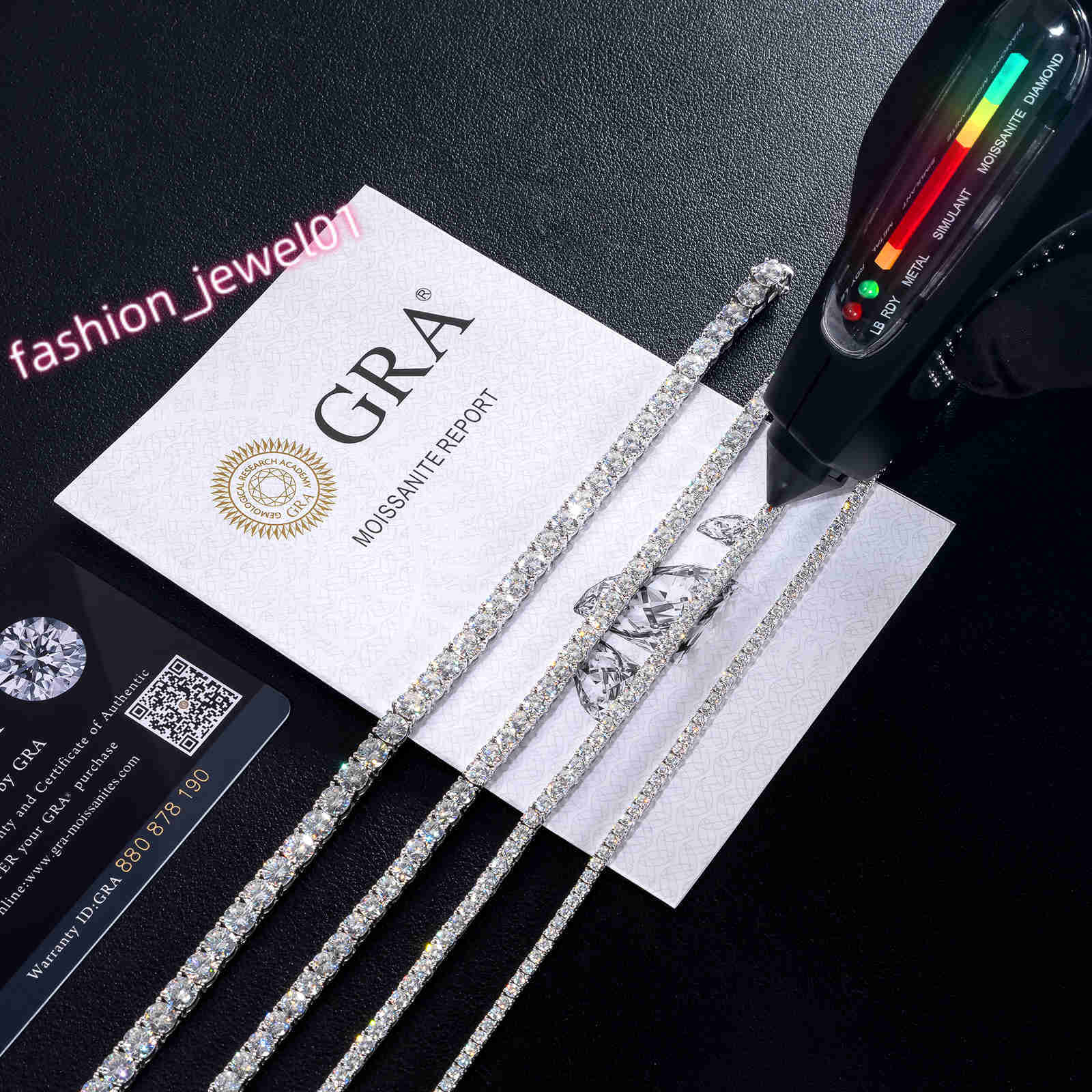 925 Sterling Silver Vvs Moissanite Chain 2mm 3mm 4mm 5mm White Gold Women Men Fine Jewelry Gifts Gra Lab Diamond Tennis Bracelet