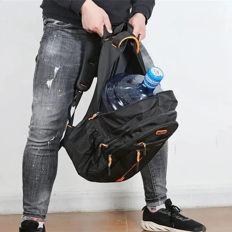 Backpack Mens Womens Oxford Cloth Backpack High Capacity Junior High School Student Schoolbag Mens Travel Backpack 250407