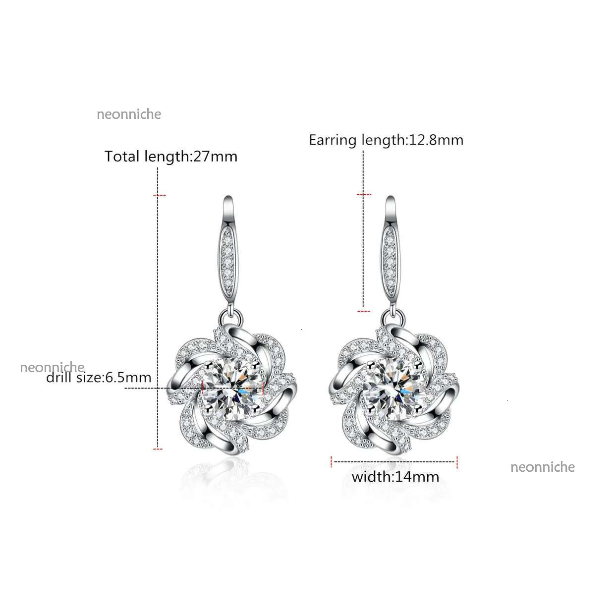hoop for women D color VVS1 2CT moissanite earrings anti allergy solid sterg sier plated thicker gold designer jewelry woman gift